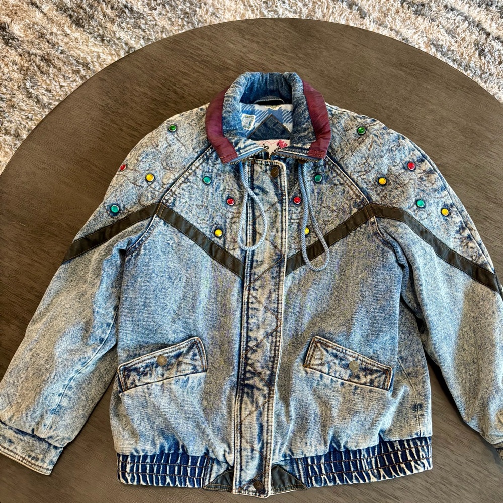 Vintage 80s Current Seen custom jacket rare Jean Jacket